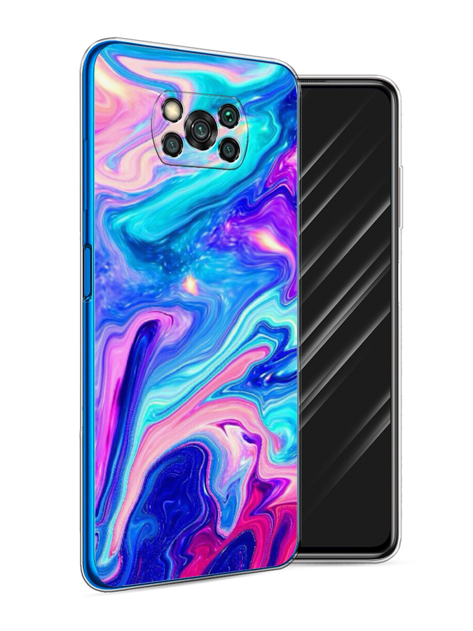 

Чехол Awog на Poco X3/X3 Pro "Потеки краски", Разноцветный, 310650-10