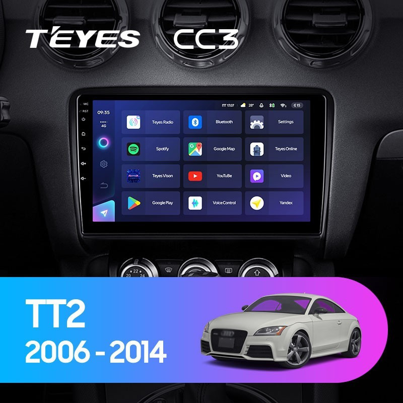 Штатная магнитола Teyes CC3L 464 Audi TT 2 2006-2014 2840000₽