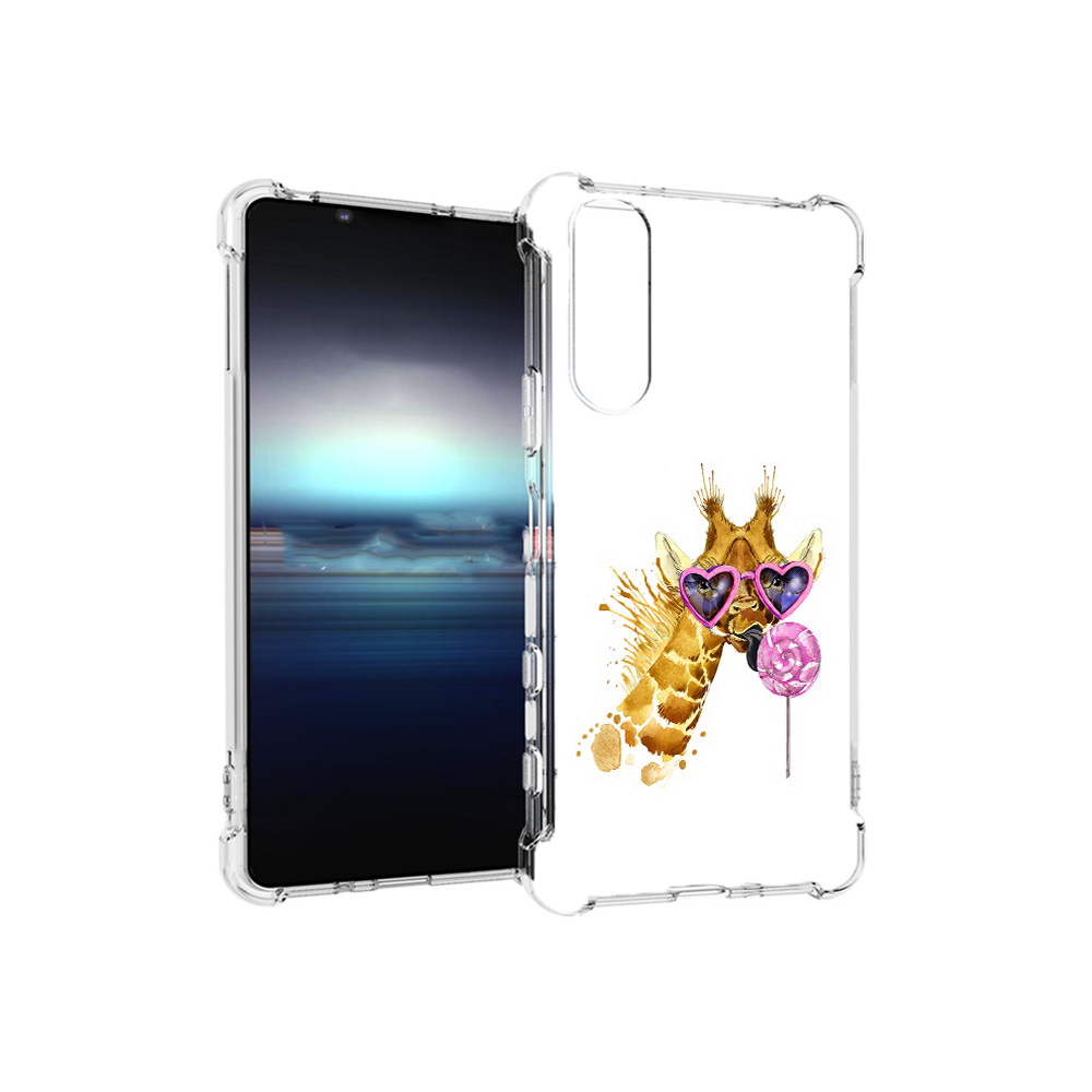 

Чехол MyPads Tocco для Sony Xperia 5 акварельный жираф (PT154834.228.217), Прозрачный, Tocco