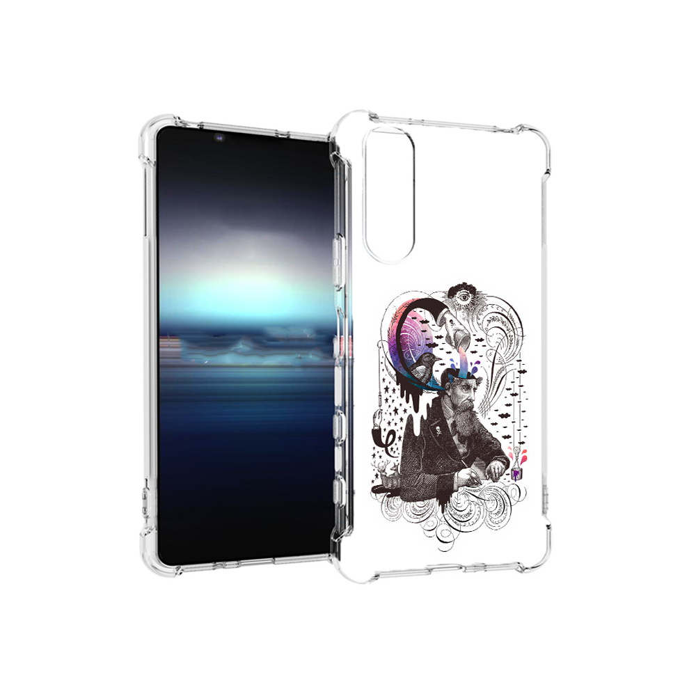 

Чехол MyPads Tocco для Sony Xperia 5 абстракция думающий мужчина (PT154834.228.210), Прозрачный, Tocco