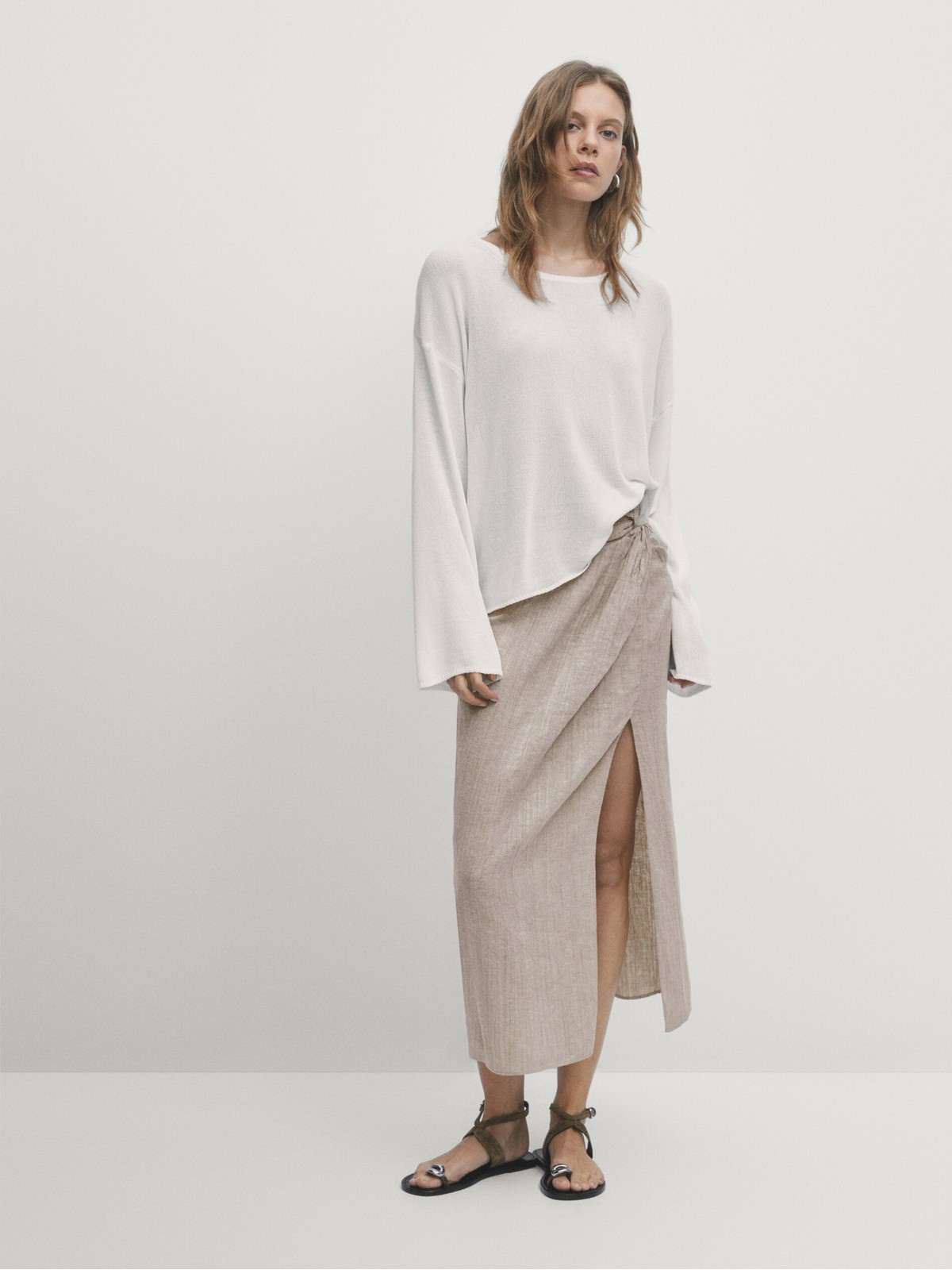 

Джемпер женский Massimo Dutti 5726/666-I2024 белый XL, 5726/666-I2024