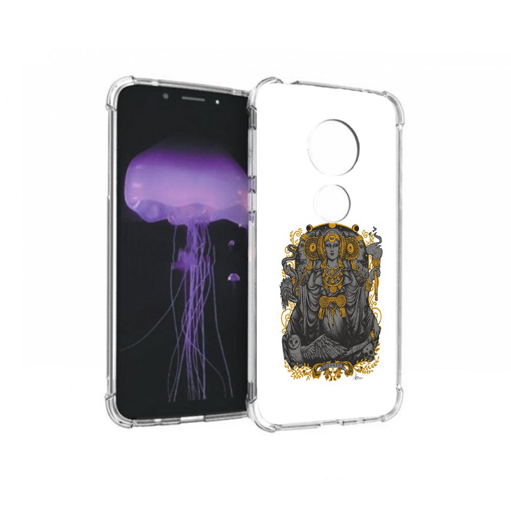 

Чехол MyPads Tocco для Motorola Moto G7 божество с золотыми элементами (PT123662.354.241), Прозрачный, Tocco