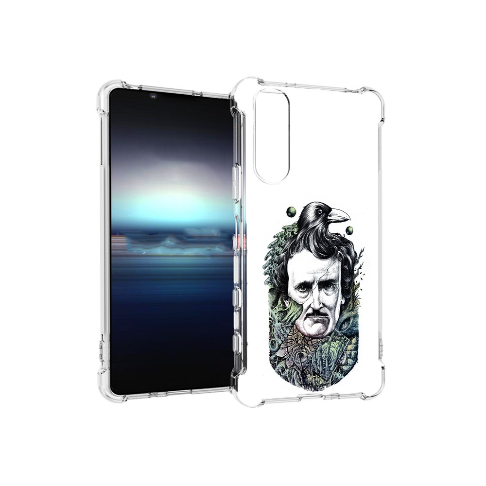 

Чехол MyPads Tocco для Sony Xperia 5 Эдгар Аллан с вороном (PT154834.228.203), Прозрачный, Tocco