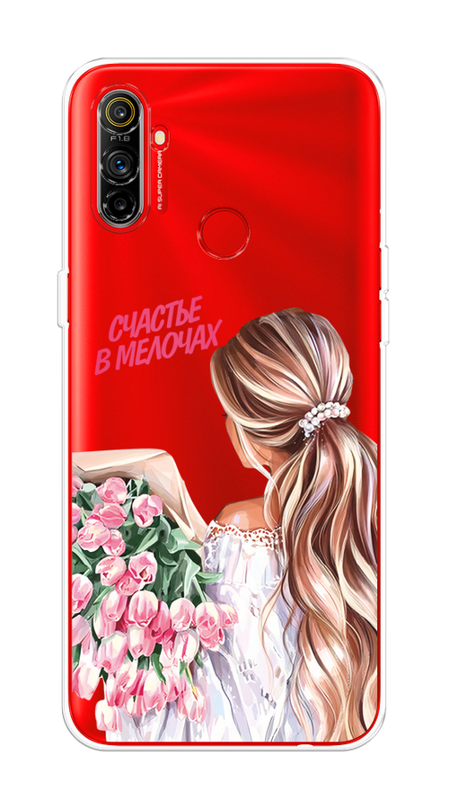

Чехол на Realme C3 "Простые радости", Прозрачный;розовый;белый;бежевый, 253050-1