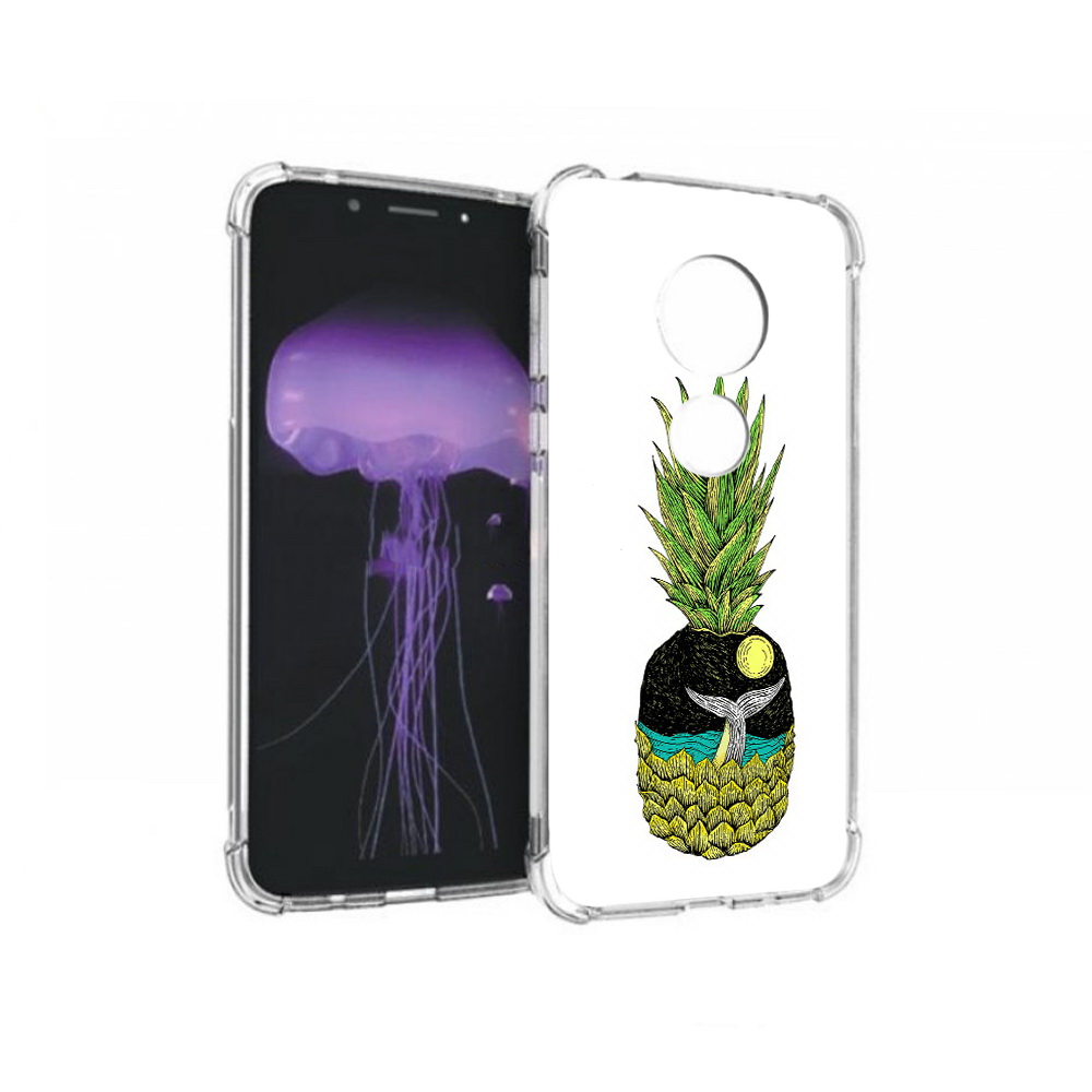 

Чехол MyPads Tocco для Motorola Moto G7 ананас с китом (PT123662.354.220), Прозрачный, Tocco