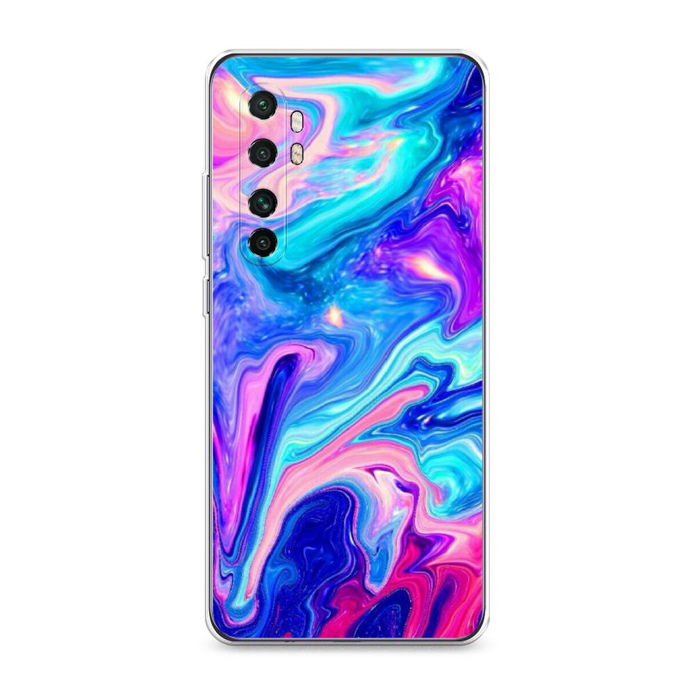 фото Силиконовый чехол "потеки краски" на xiaomi mi note 10 lite awog