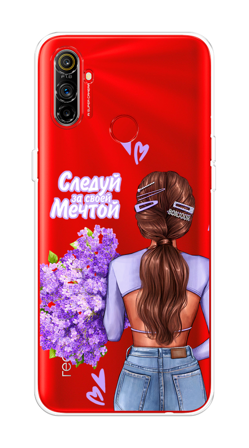 

Чехол на Realme C3 "Следуй за своей мечтой", Фиолетовый;коричневый, 253050-1