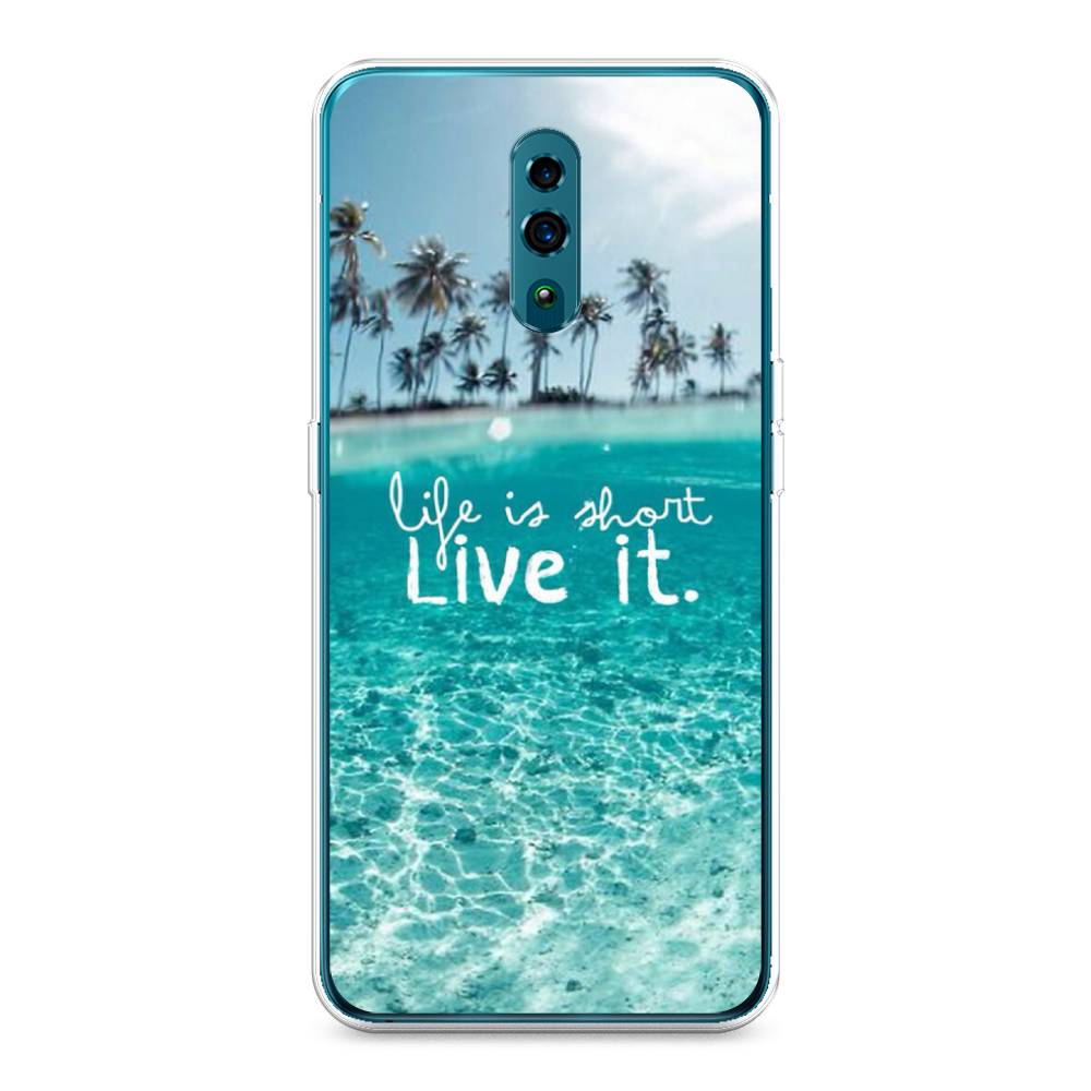 

Чехол Awog на Oppo Reno "Live it", Разноцветный, 250750-7