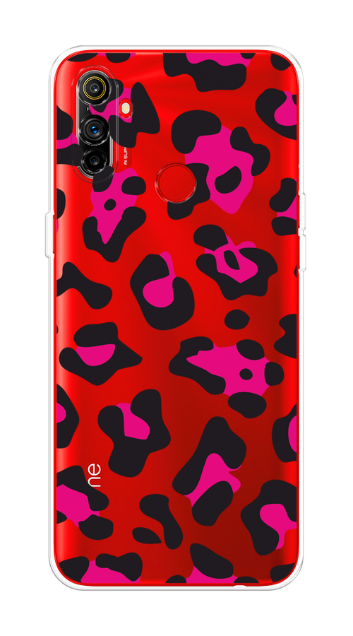 

Чехол на Realme C3 "Pink cow spots", Черный;розовый, 253050-1