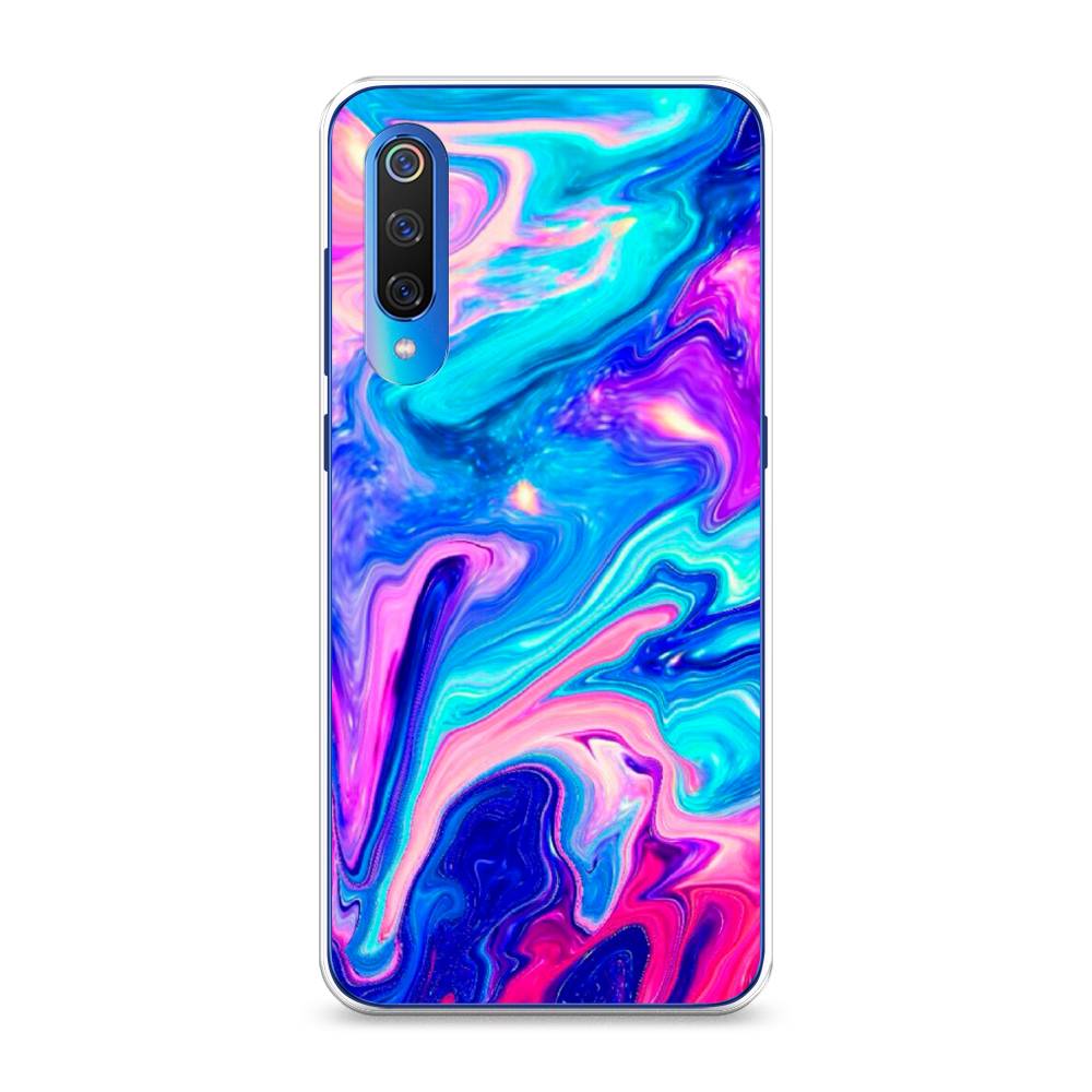 фото Силиконовый чехол "потеки краски" на xiaomi mi 9 awog