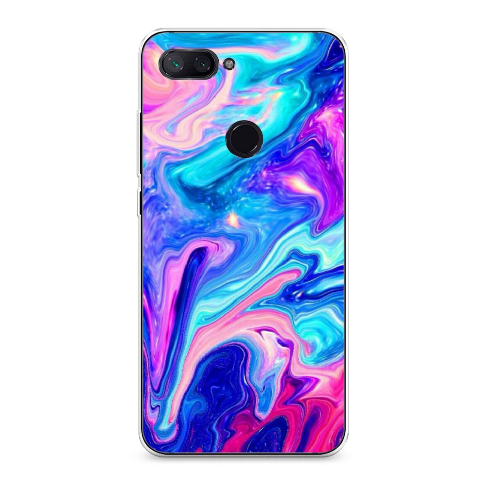 фото Силиконовый чехол "потеки краски" на xiaomi mi 8 lite (youth edition) awog