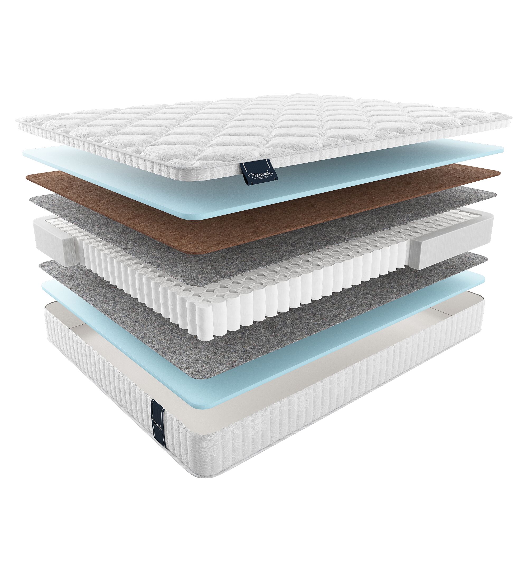 

Матрас Materlux Voyage Jardine 185х200, Бежевый;белый;серый;серебристый, Jardine