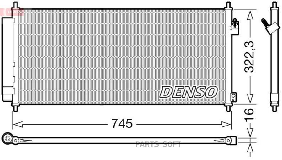 

Радиатор Кондиционера DENSO dcn40026