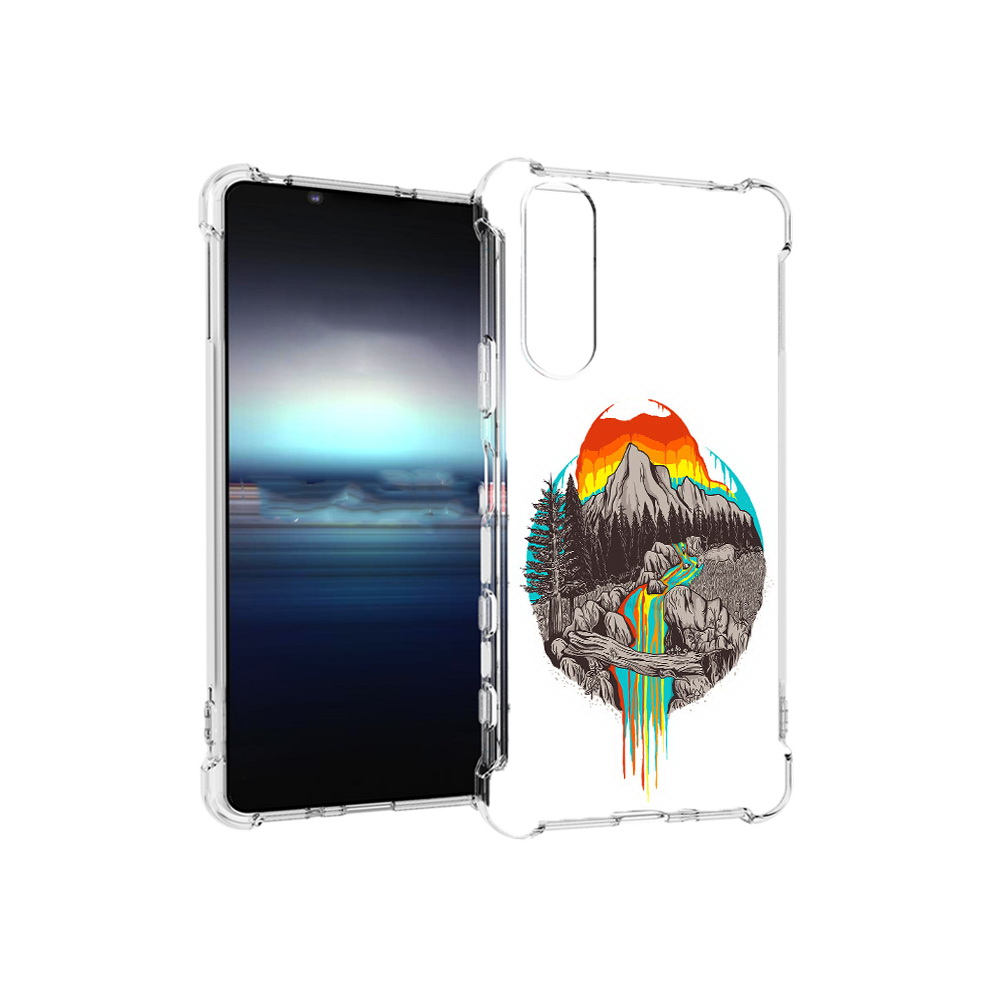 

Чехол MyPads Tocco для Sony Xperia 5 Радужный водопад (PT154834.228.144), Прозрачный, Tocco