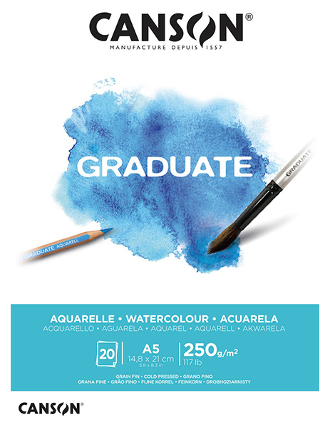 

Альбом-склейка Canson Graduate для акварели A5 20 л 250 г