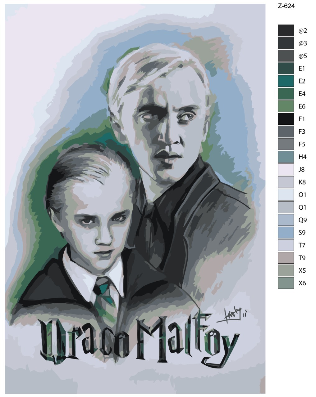 

Картина по номерам BRUSHES-PAINTS Z-624, Гарри Поттер. Том Фелтон - Драко Малфой