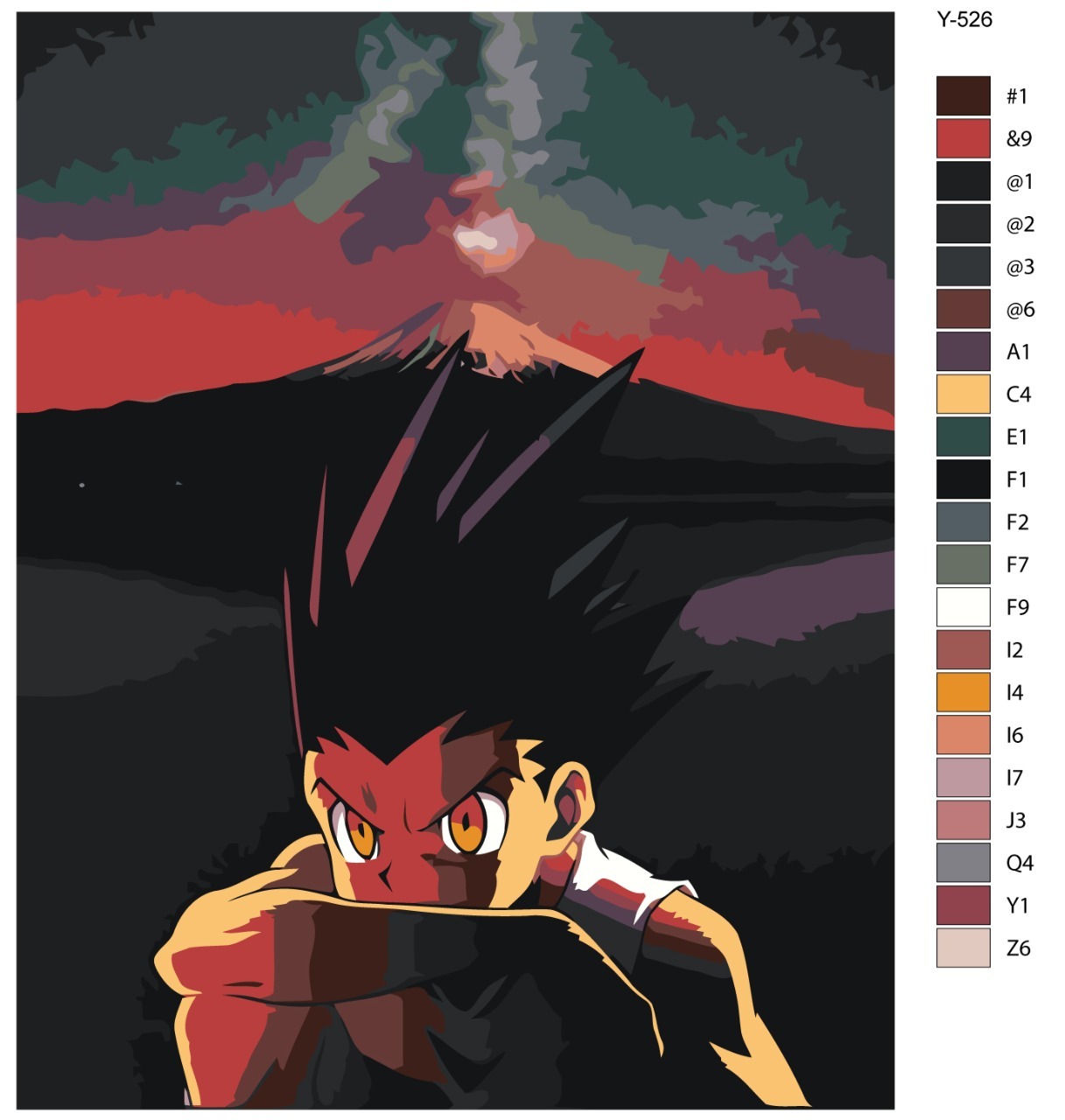 

Картина по номерам BRUSHES-PAINTS Y-526, Hunter x Hunter (Хантер х Хантер), Гон Фрикс. Аниме