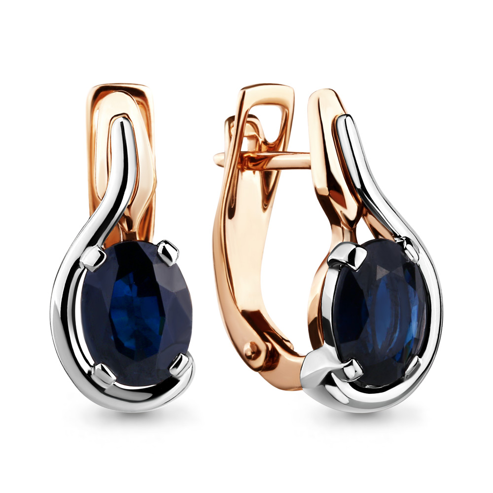 

Серьги из красного золота с сапфиром Aquamarine Aquamarine 942214к_585_кз, 942214к_585_кз