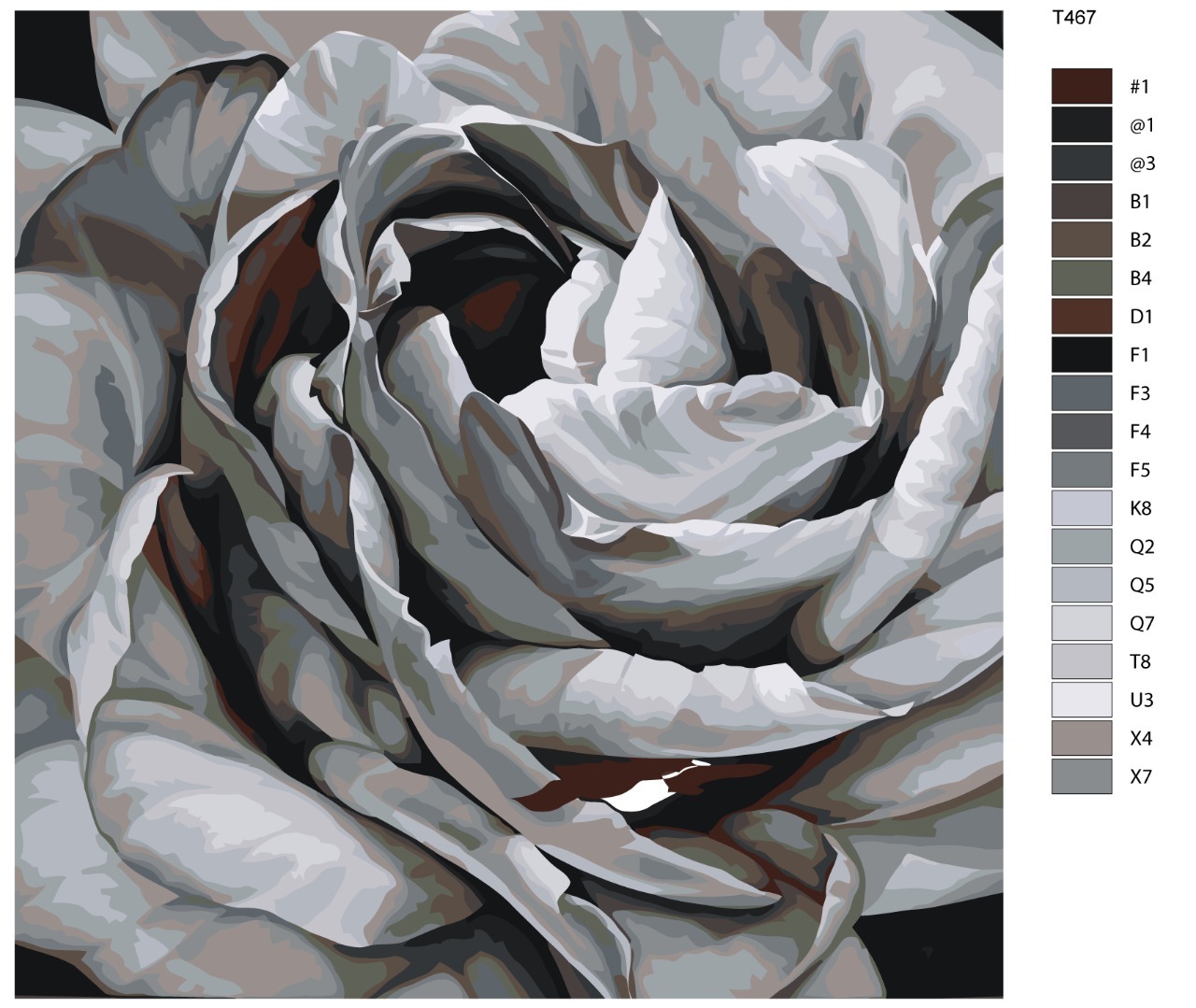 

Картина по номерам BRUSHES-PAINTS T467, Роза