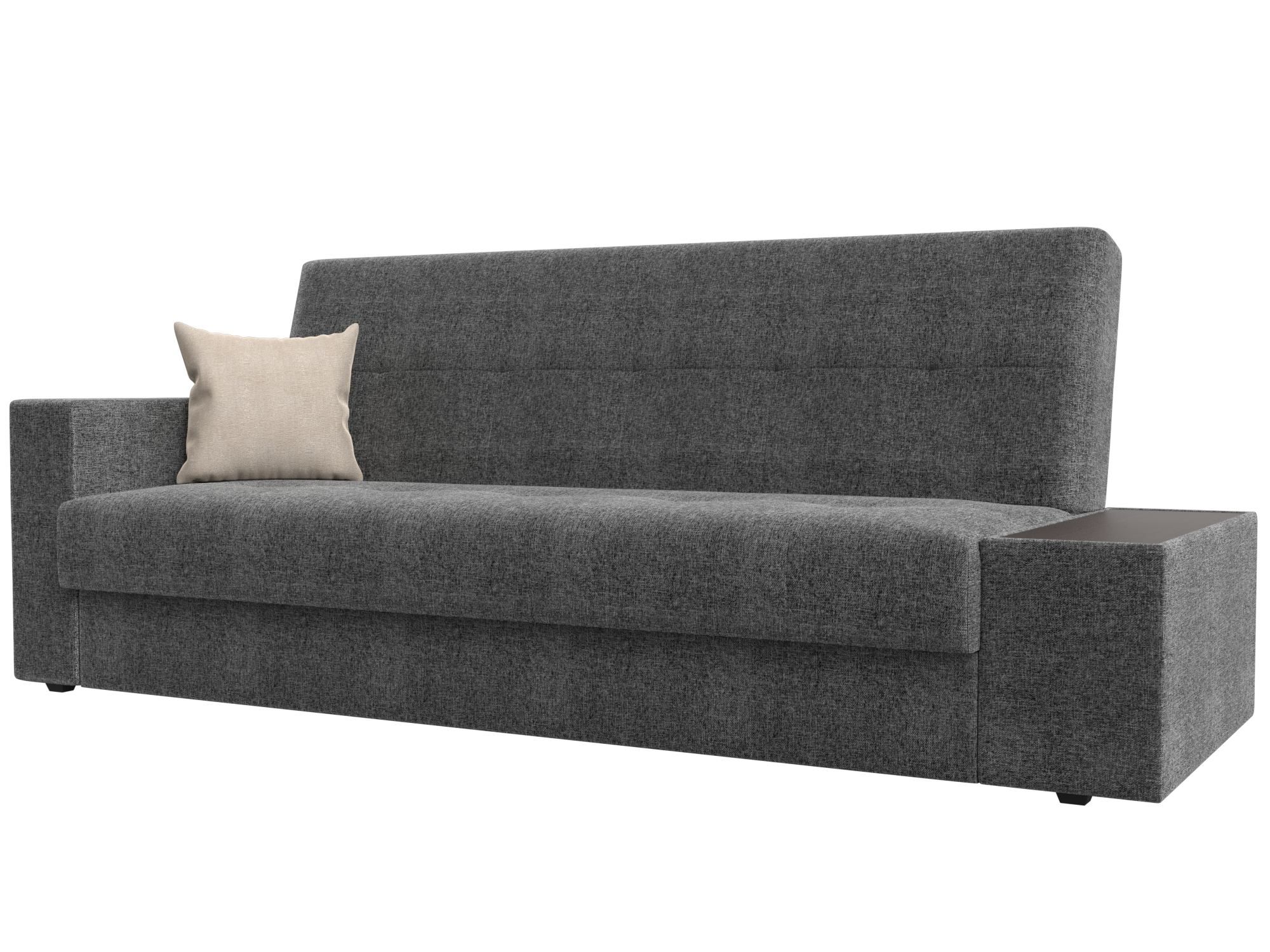 

Диван-книжка Лига Диванов Лига-020 стол справа 223х83х90 см, серый\серый\бежевый, Диван-книжка Лига-020 стол справа