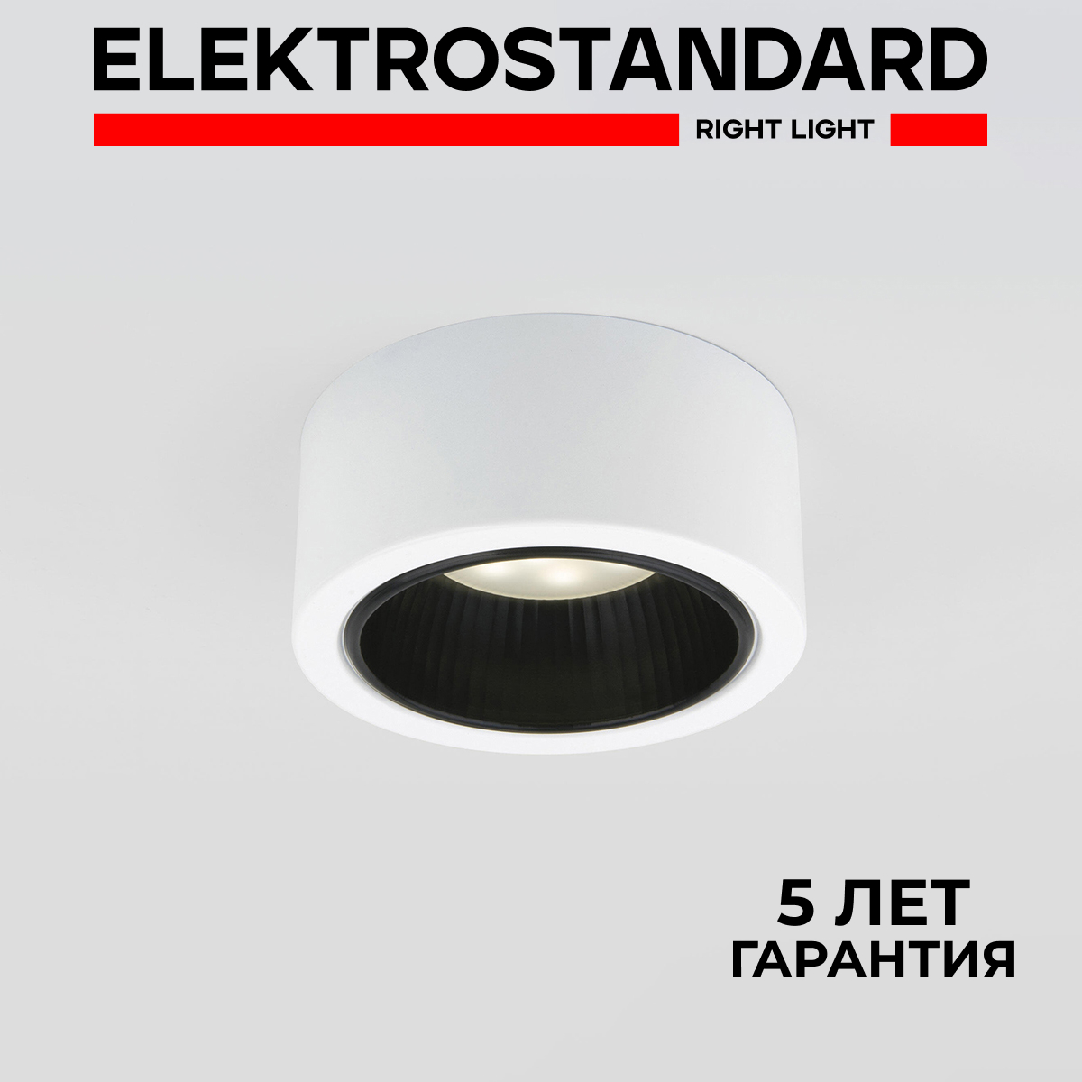 Накладной точечный светильник Elektrostandard 1070 GX53 WH/BK белый с черным 1070 190923