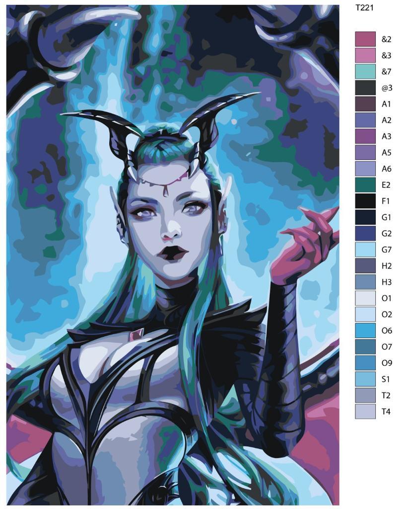 

Картина по номерам BRUSHES-PAINTS Т221, Эльфийская ведьма
