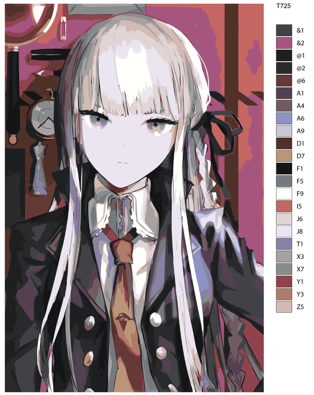 

Картина по номерам BRUSHES-PAINTS T725, Кёко Киригири. Аниме Данганронпа - Danganronpa