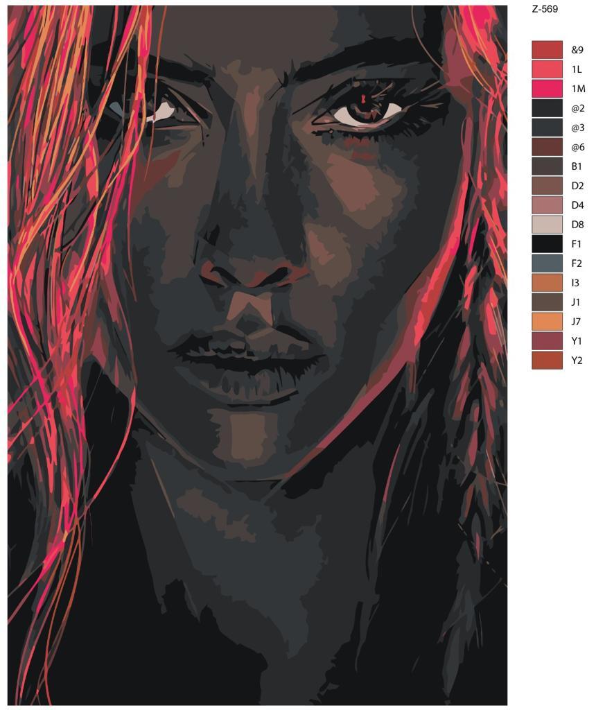 

Картина по номерам BRUSHES-PAINTS Z-569, Скарлетт Йоханссон. Черная вдова