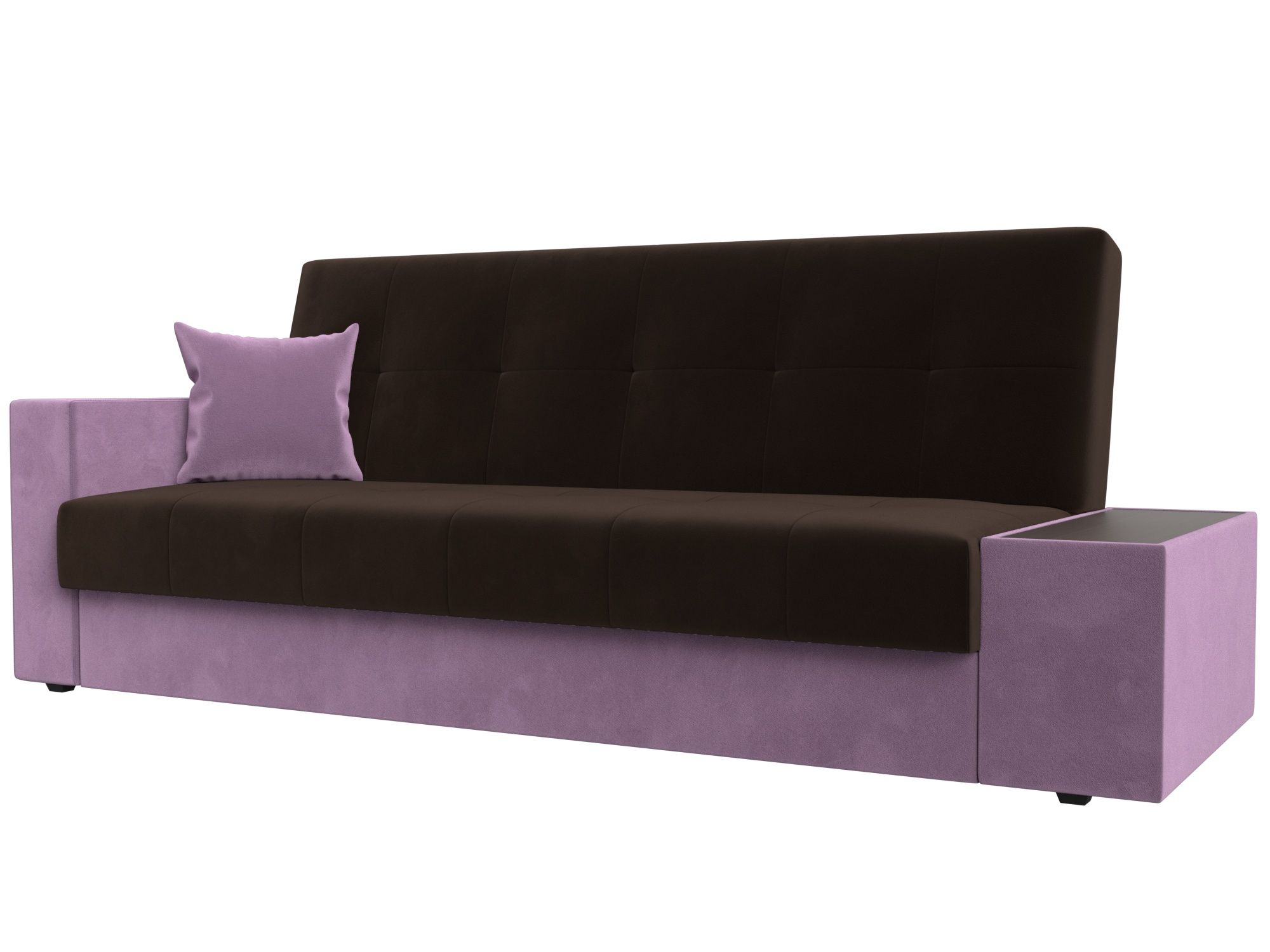 

Диван-книжка Лига Диванов Лига-020 стол справа 223х83х90 см, коричневый\сиреневый, Диван-книжка Лига-020 стол справа