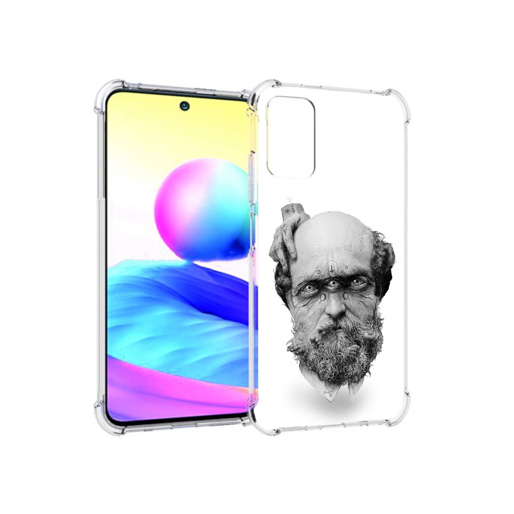 

Чехол MyPads Tocco для Xiaomi Redmi Note 10 5G страшный бородатый мужчина абстракция, Прозрачный, Tocco