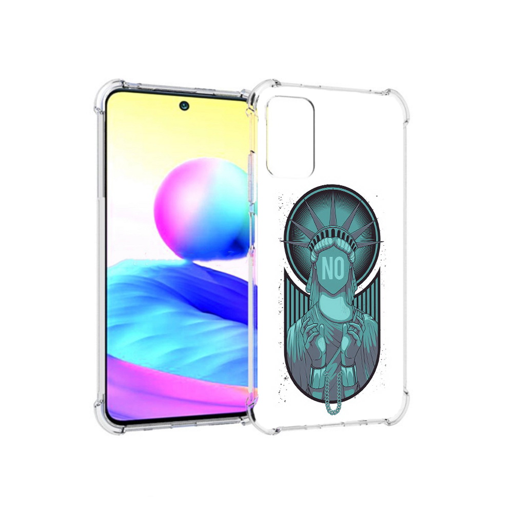 Чехол MyPads Tocco для Xiaomi Redmi Note 10 5G статуя свободы зеленый (PT162080.297.623)