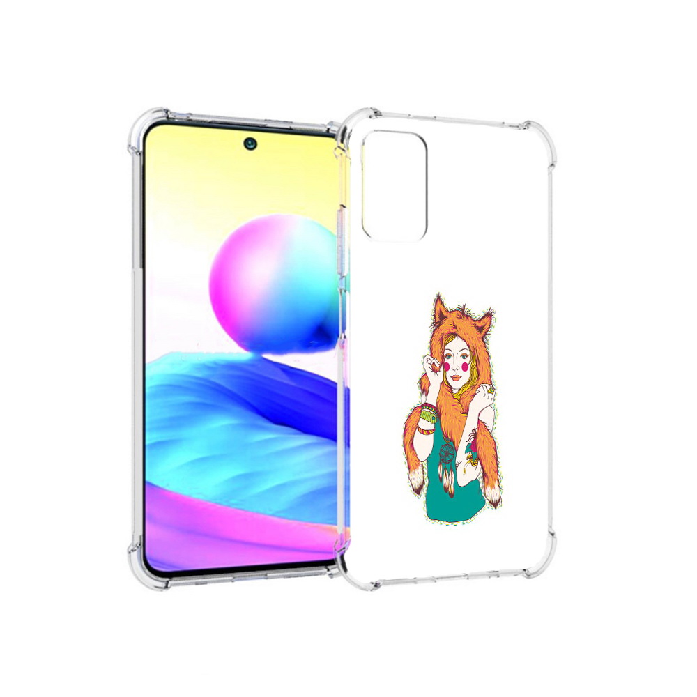 

Чехол MyPads Tocco для Xiaomi Redmi Note 10 5G Девушка лиса (PT162080.297.62), Прозрачный, Tocco
