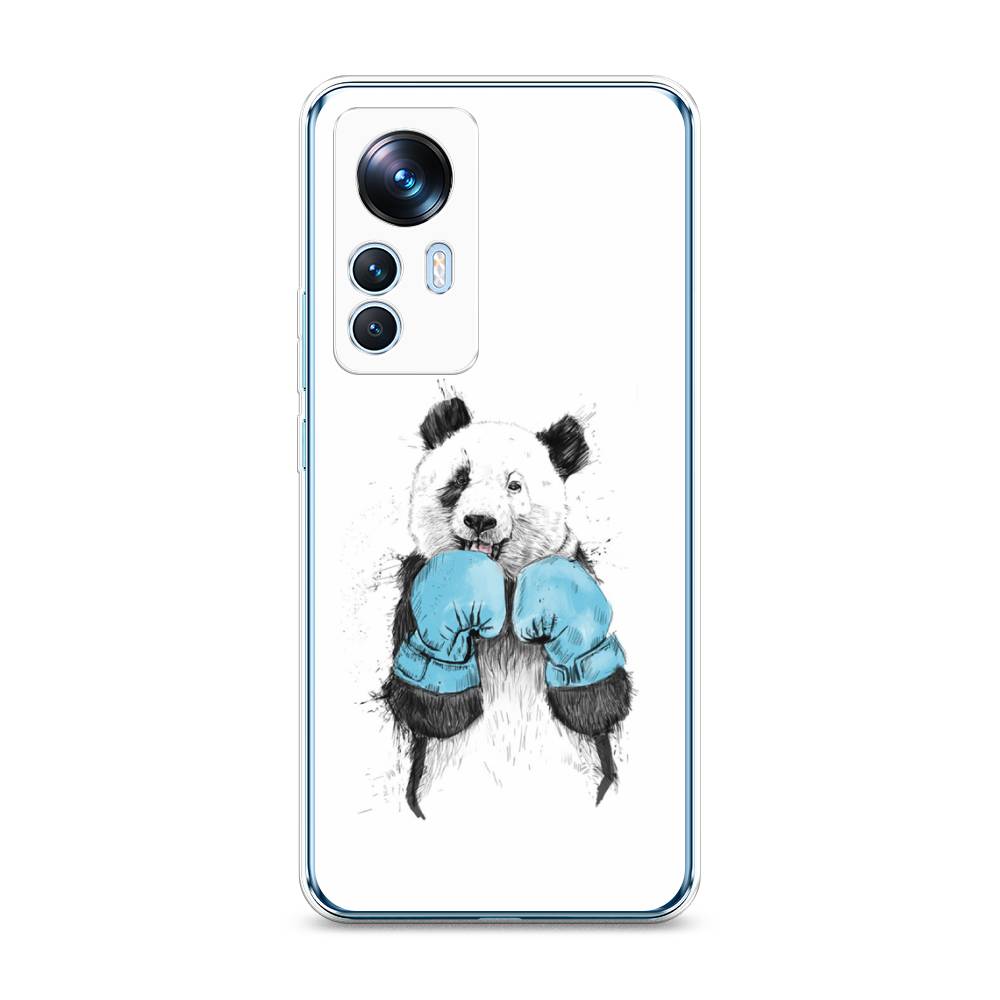 

Чехол на Xiaomi 12T "Панда боксер", Голубой;белый;серый, 316650-1