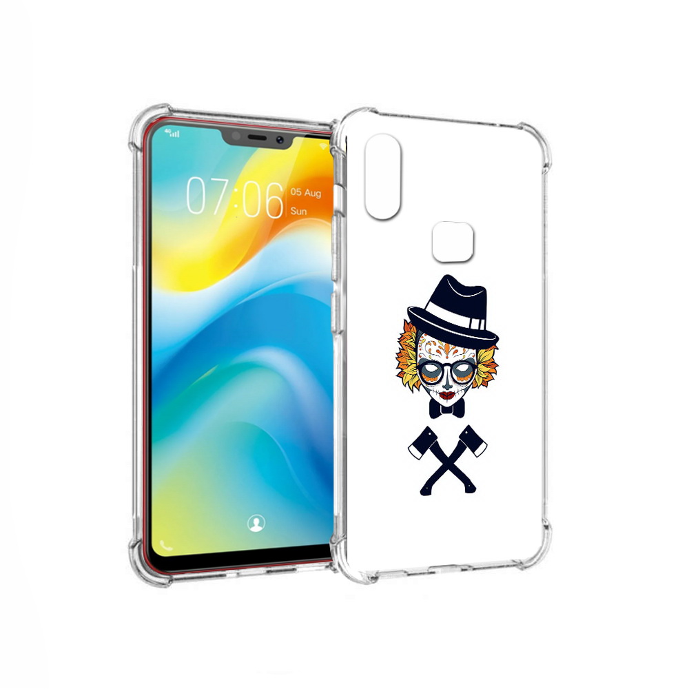 

Чехол MyPads Tocco для Vivo Y85 девушка в маске с топорами рисунок (PT108269.426.304), Прозрачный, Tocco
