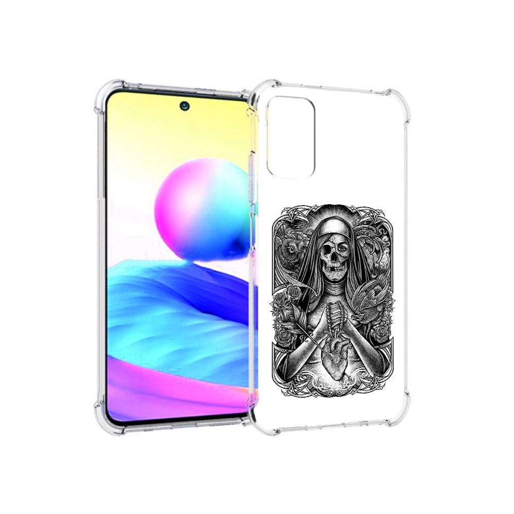 

Чехол MyPads Tocco для Xiaomi Redmi Note 10 5G скелет с сердцем (PT162080.297.603), Прозрачный, Tocco