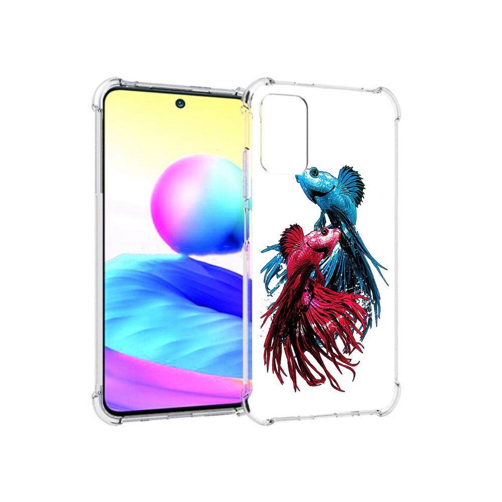 Чехол MyPads Tocco для Xiaomi Redmi Note 10 5G рыбы петушки (PT162080.297.592)
