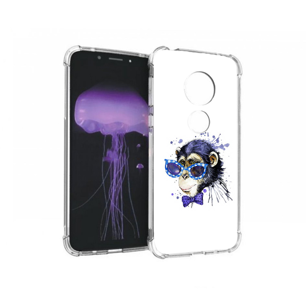 

Чехол MyPads Tocco для Motorola Moto G7 акварельная обезьяна (PT123662.354.216), Прозрачный, Tocco