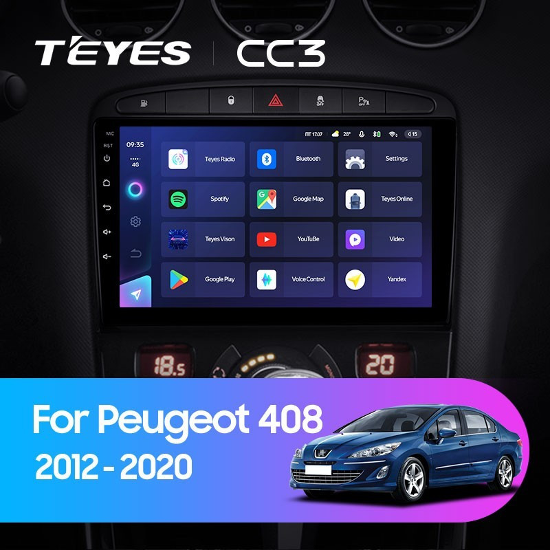 Штатная магнитола Teyes CC3L 432 Peugeot 408 1 T7 2012-2020 2700000₽