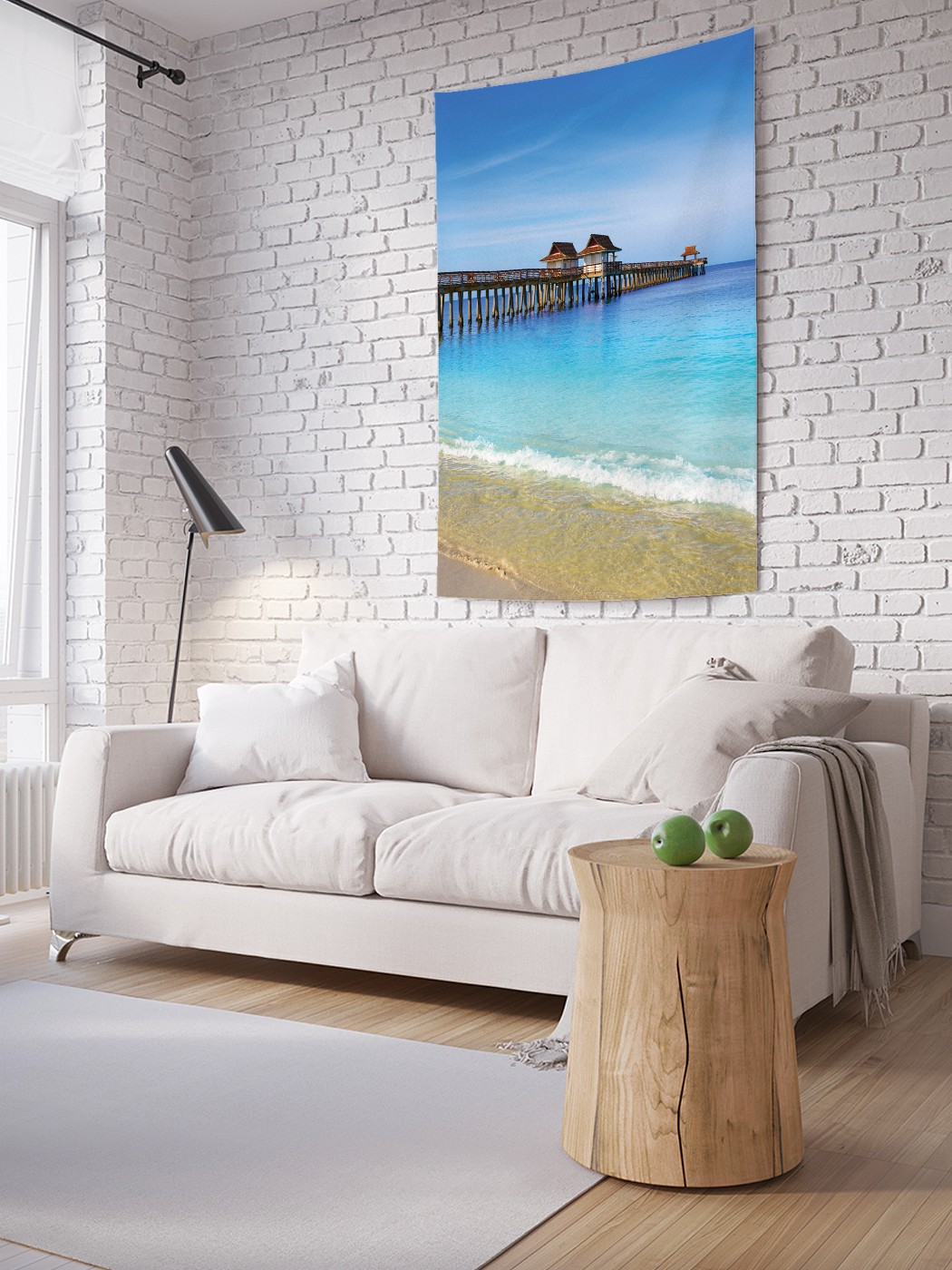 

Вертикальное фотопанно на стену JoyArty Домики на причале 150x200 см, Домики на причале