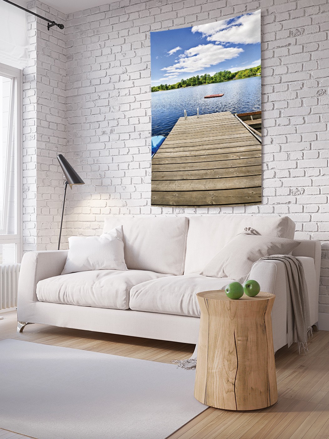 

Вертикальное фотопанно на стену JoyArty Речной причал 150x200 см, Речной причал