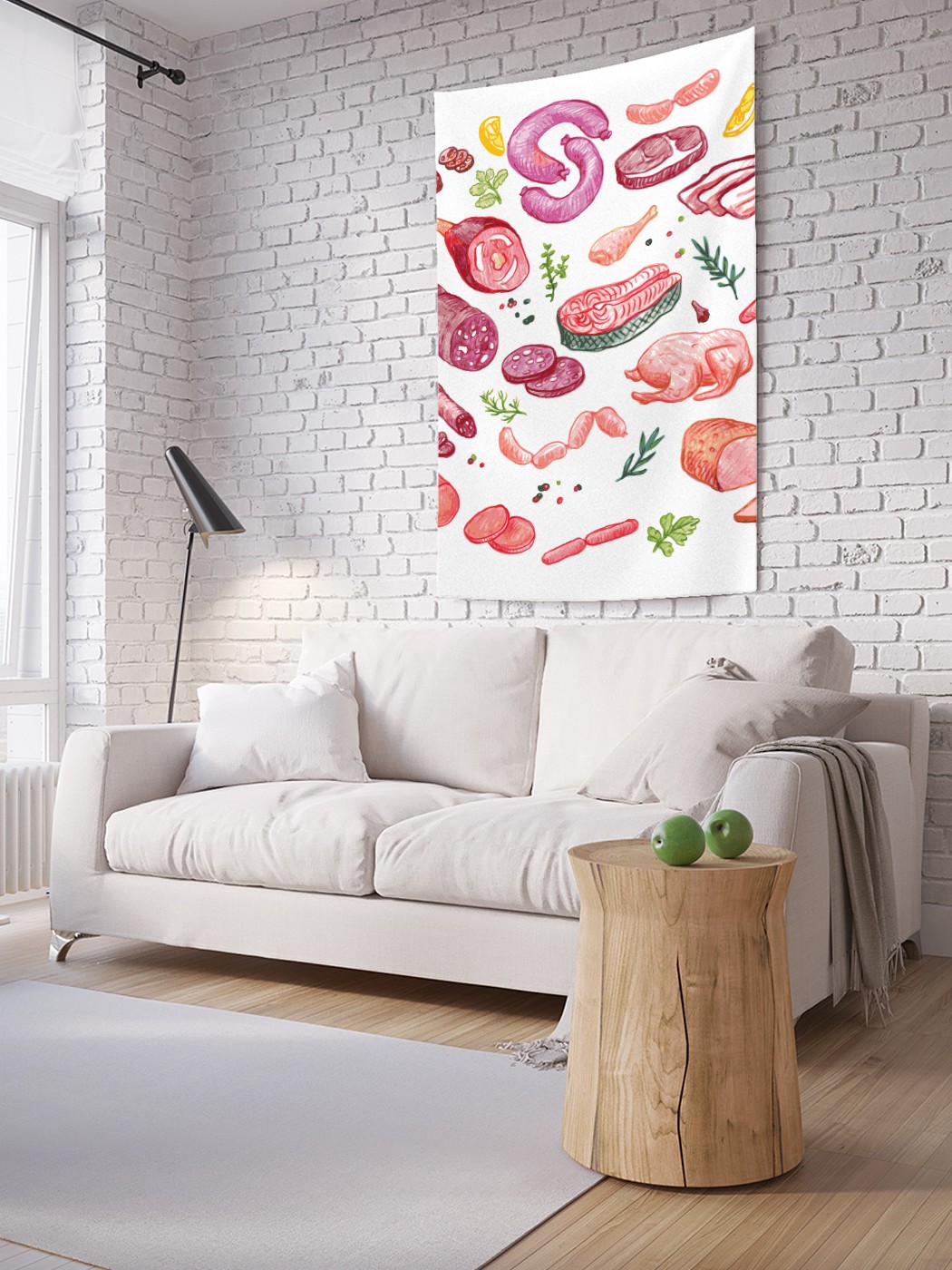 

Вертикальное фотопанно на стену JoyArty Мясная продукция 150x200 см, Мясная продукция