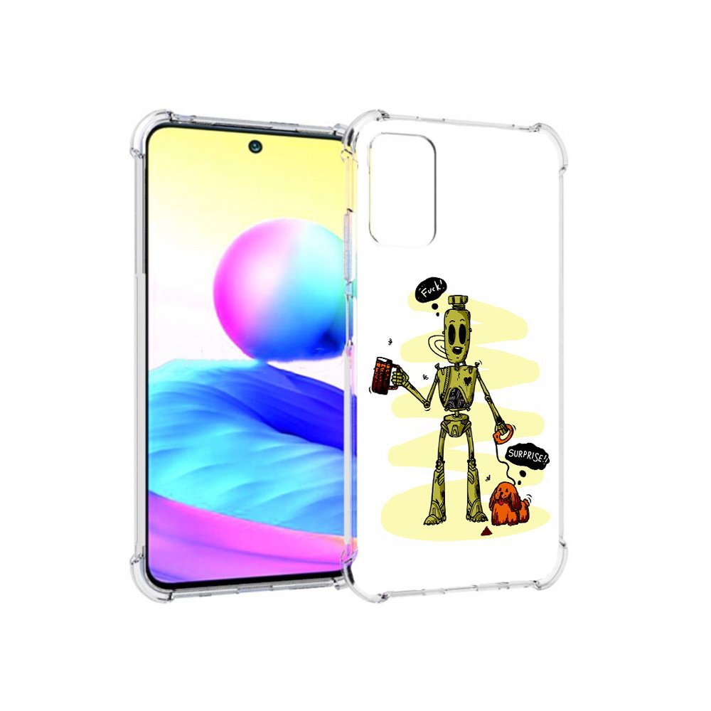 Чехол MyPads Tocco для Xiaomi Redmi Note 10 5G прикольный робот (PT162080.297.557)
