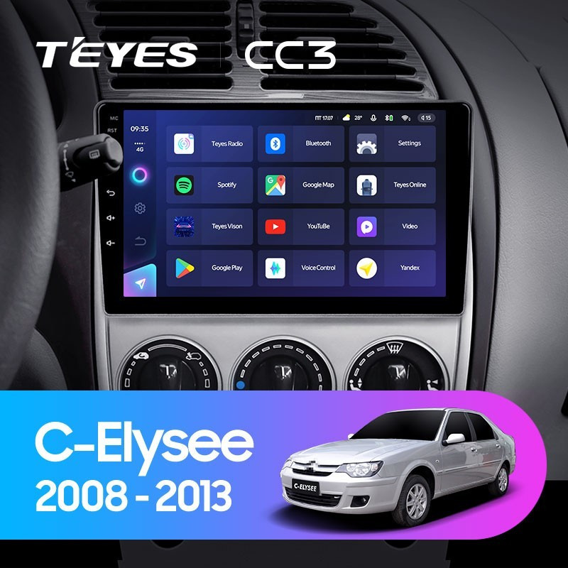 Штатная магнитола Teyes CC3L 432 Citroen C-Elysee 2008-2013 2610000₽