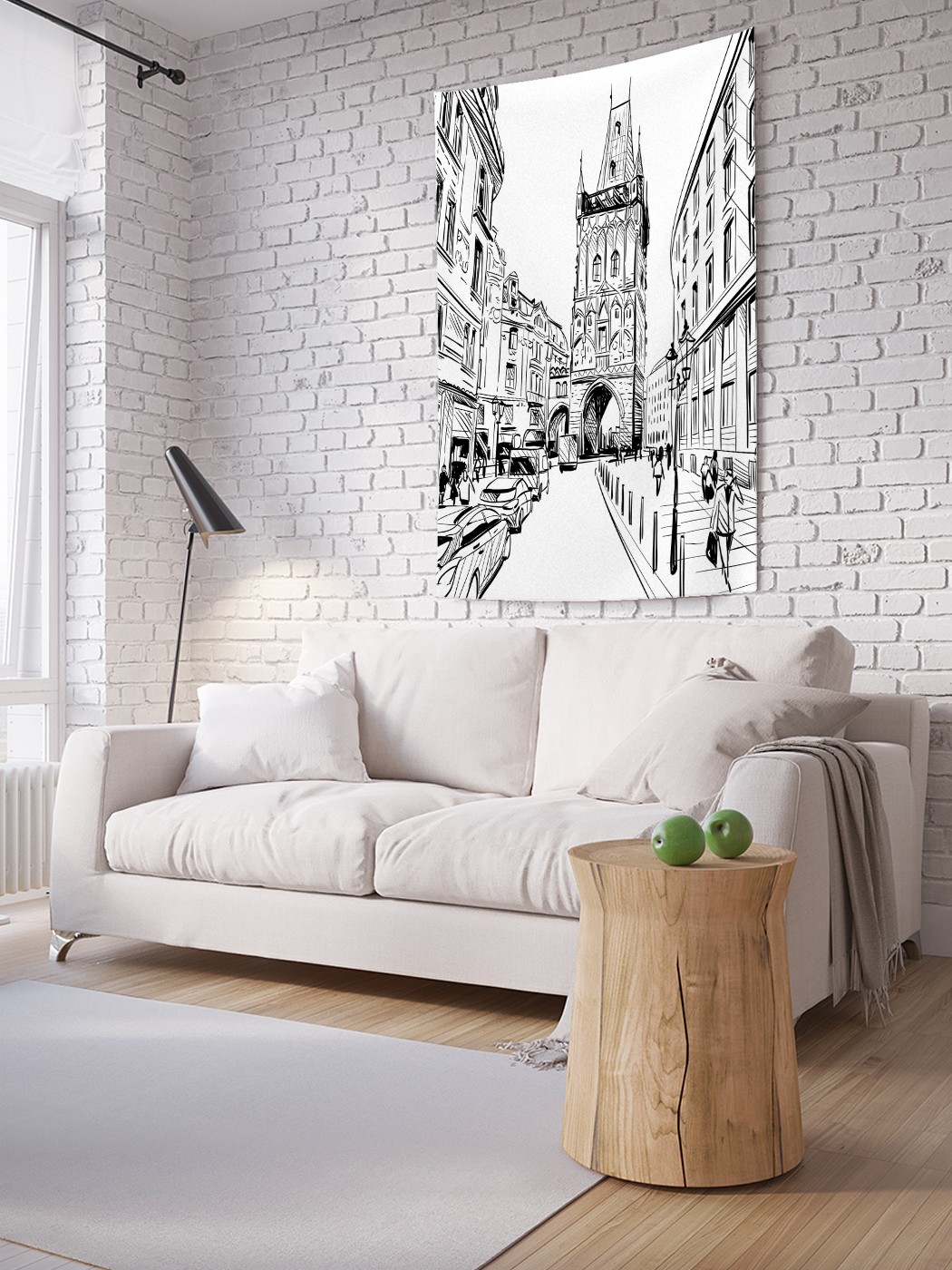 

Вертикальное фотопанно на стену JoyArty Графическая улица 150x200 см, Графическая улица