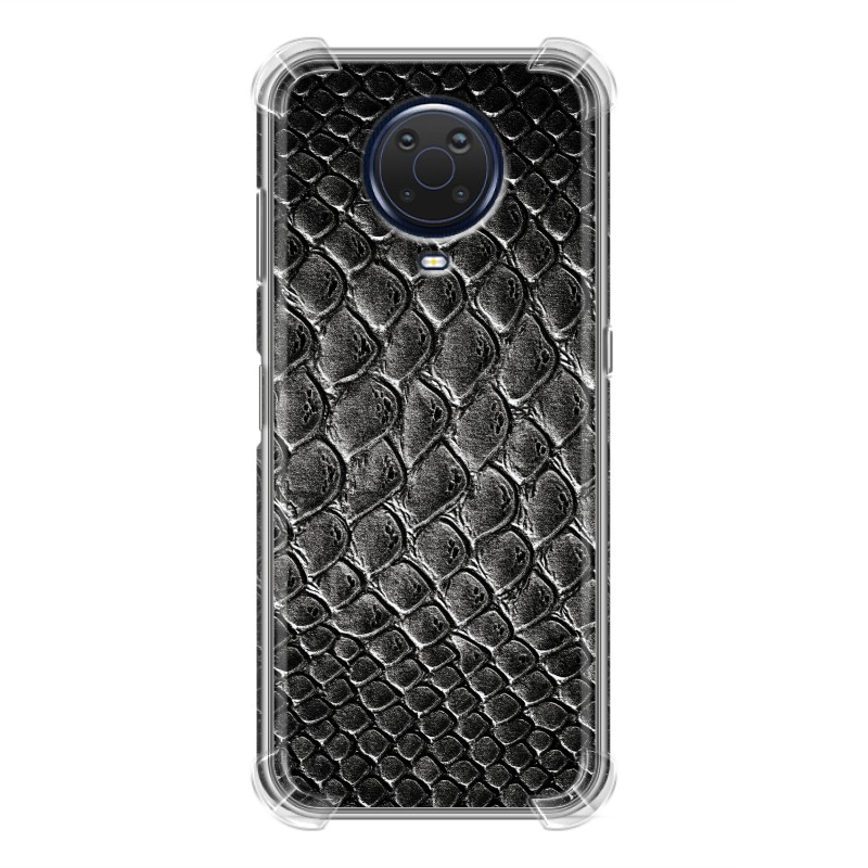 фото Дизайнерский силиконовый с усиленными углами чехол для nokia g20 / nokia g10 кожа змеи 100gadgets
