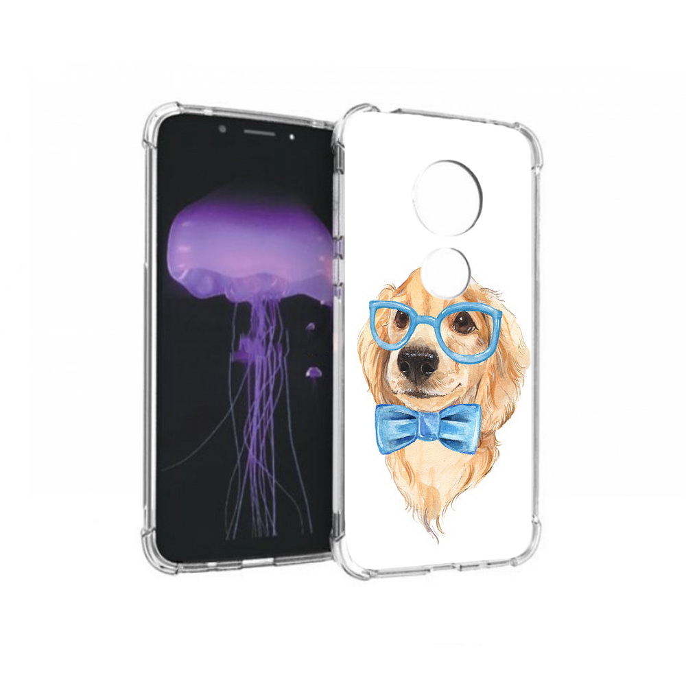 

Чехол MyPads Tocco для Motorola Moto G7 Собака интеллигент (PT123662.354.159), Прозрачный, Tocco