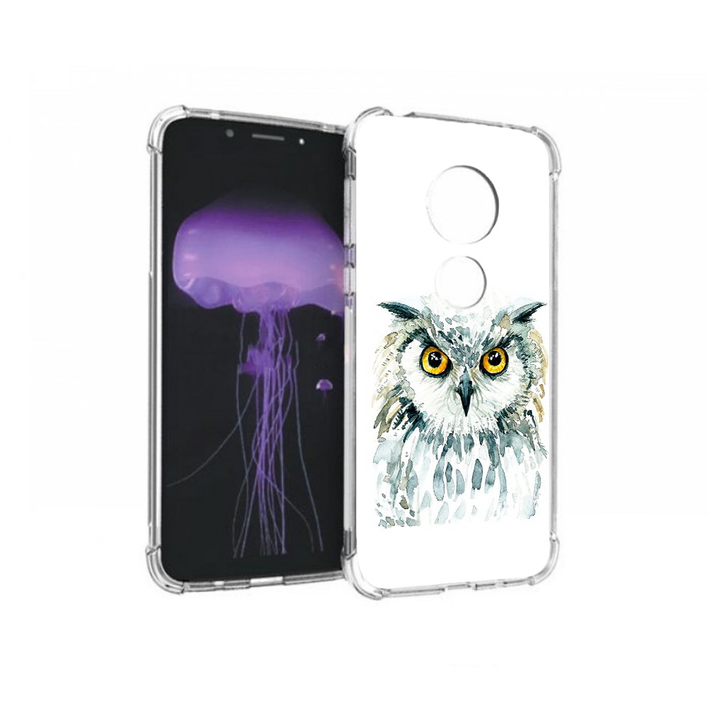 

Чехол MyPads Tocco для Motorola Moto G7 Серьезная сова (PT123662.354.156), Прозрачный, Tocco