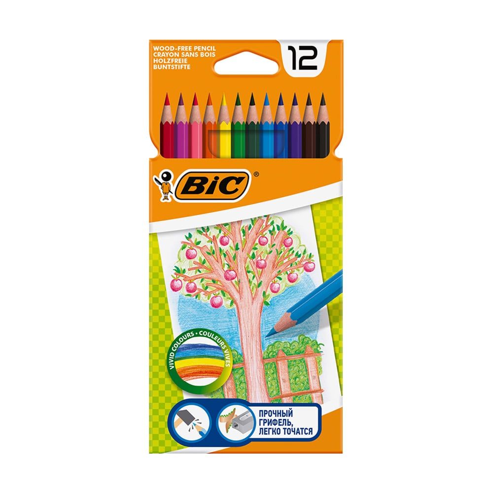 Карандаши цветные Bic 12 цветов