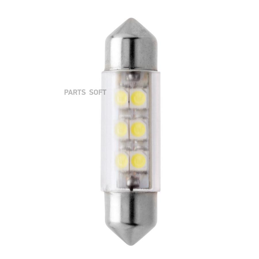 

Лампа автомобильна 12V T11x36 S8,5 6SMD (3,5x2,8) WHITE Маяк 12T11x36W6SMD