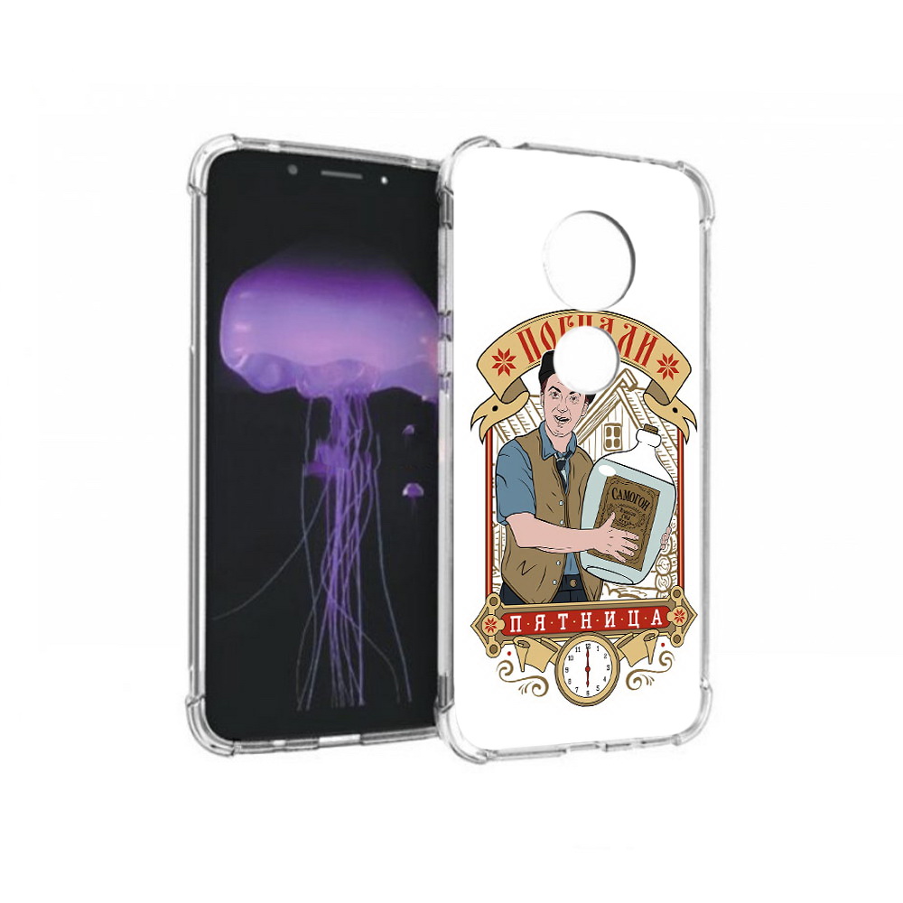 

Чехол MyPads Tocco для Motorola Moto G7 Погнали пятница (PT123662.354.137), Прозрачный, Tocco